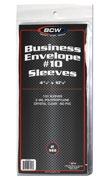 Business Envelope Sleeves 4 1/4" x 9 5/8" - Sleeves & Toploaders - Hobby Master - hobbymasterstore