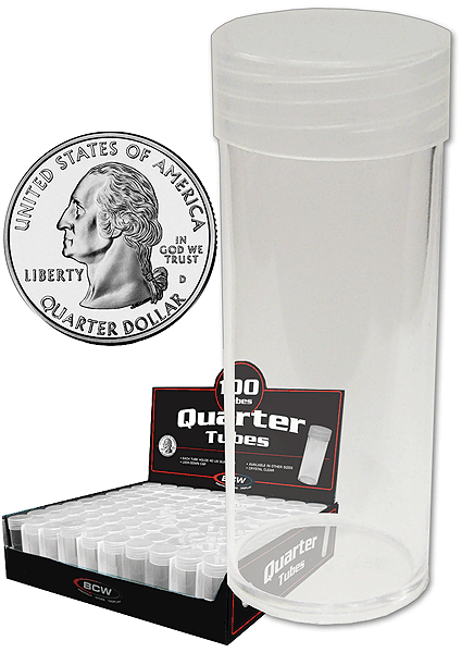 3) BCW Nickel Coin Storage Tubes 3) BCW Nickel Coin Storage Tubes