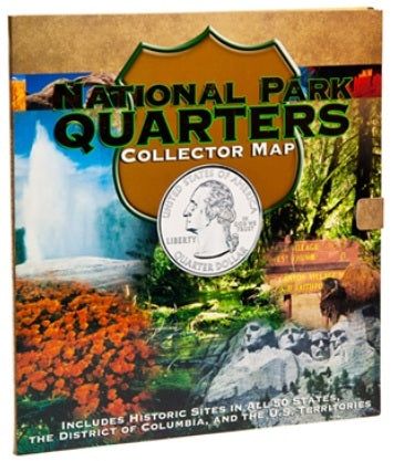 National Park Quarters Collector Map - State Quarters - Hobby Master - hobbymasterstore