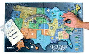 H. E. State Quarters Collector Map - State Quarters - Hobby Master - hobbymasterstore