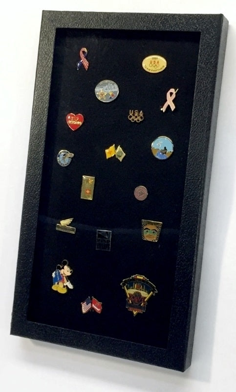 Hobbymaster Pin Collector's Display Case - for Disney, Hard Rock, Olympic, Political Campaign & Other Collectible Pins and Medals - Holds Up