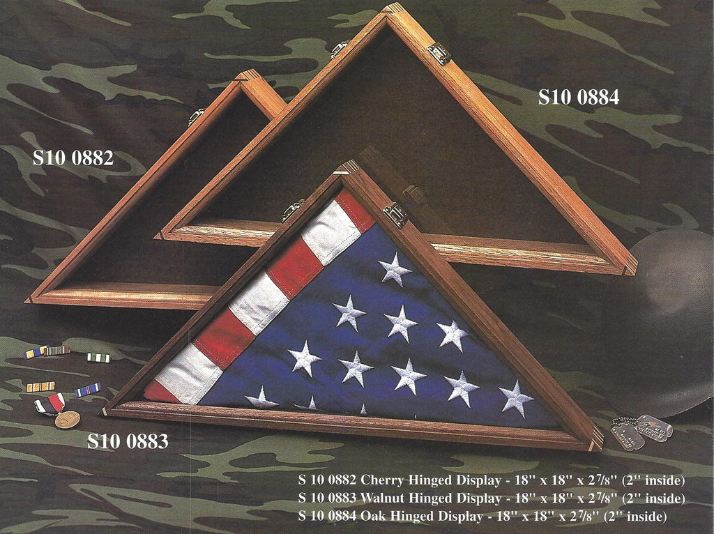 Solid Wood Flag Display Case 18" x 18" x 2 7/8"