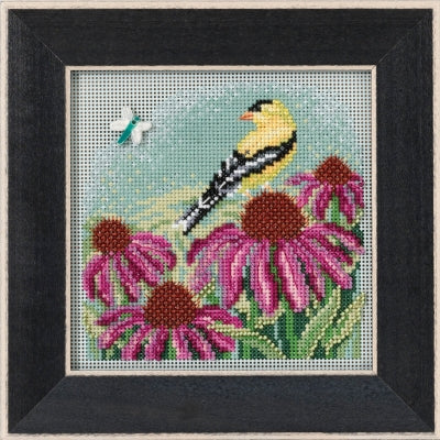 Mill Hill Goldfinch Cross Stitch Kit Buttons & Beads Spring MH14-1712