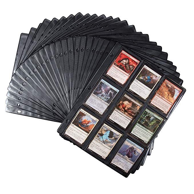 9-Pocket Side loading Double Pages - Monster Brand Pages (25-pack) - Gaming Card Pages - hobbymasterstore - hobbymasterstore