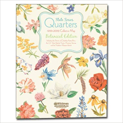Whitman State Series Quarters 1999-2009 Collector Map - Botanical Edition - State Quarters - hobbymasterstore - hobbymasterstore