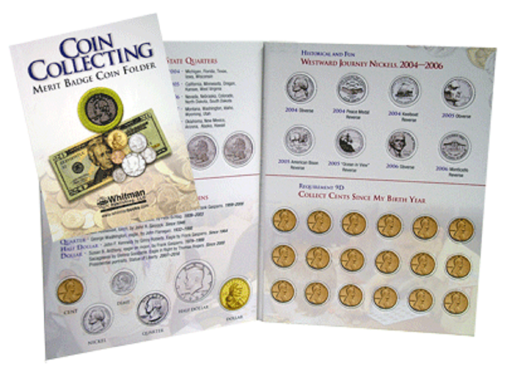 Whitman Boy Scout Merit Badge Coin Folder - Coin Folders - hobbymasterstore - hobbymasterstore