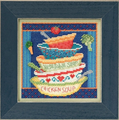 Mill Hill Soup Bowls Cross Stitch Kit Buttons & Beads Autumn MH14-5202