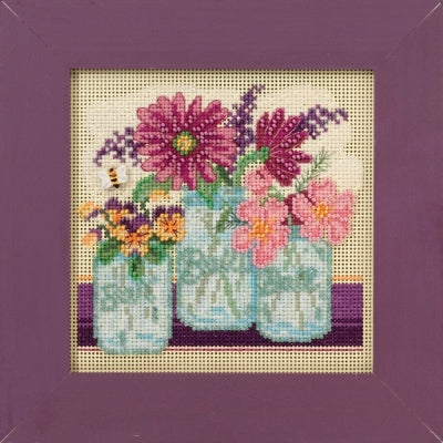 Mill Hill Cut Flowers Cross Stitch Kit 2016 Buttons & Beads Spring MH141611