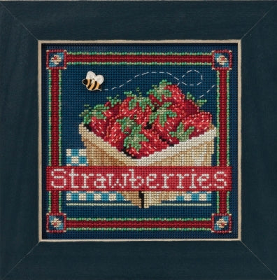 Mill Hill Strawberries Cross Stitch Kit 2016 Buttons & Beads MH141613