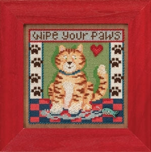 Mill Hill Kitty Paws Cross Stitch Kit 2013 Buttons & Beads Spring MH143104