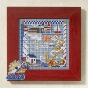 Mill Hill Seaside Sampler Cross Stitch Kit 2007 Buttons & Beads MH147105