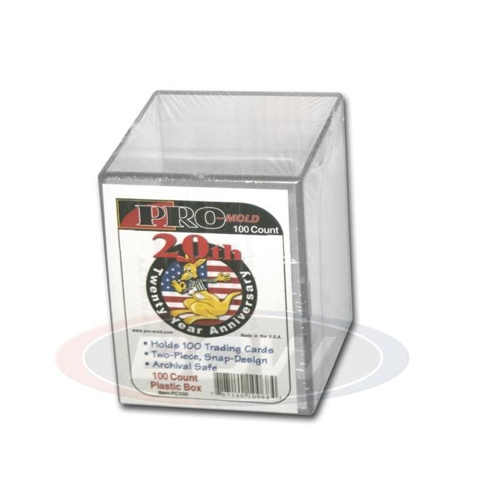 Pro-Mold 2-Piece Snap Design Trading Card Box - 100 Count