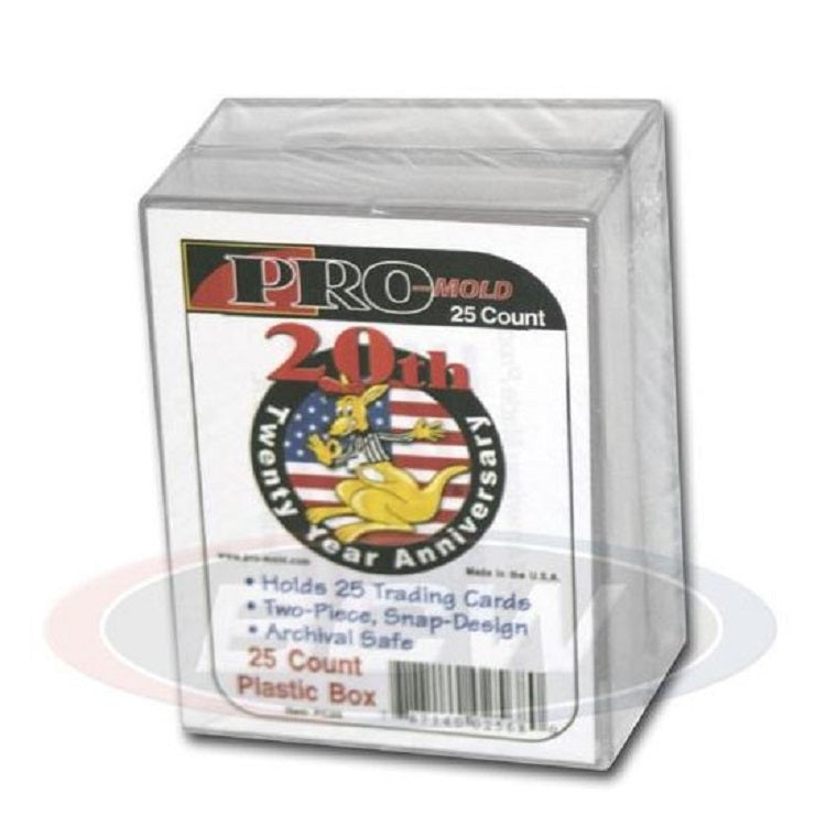Pro-Mold 2-piece Baseball Card Snap Box - 25 count (2 boxes per pack)