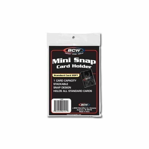 BCW Mini Snap Card Holder 1-MS 20 pt.